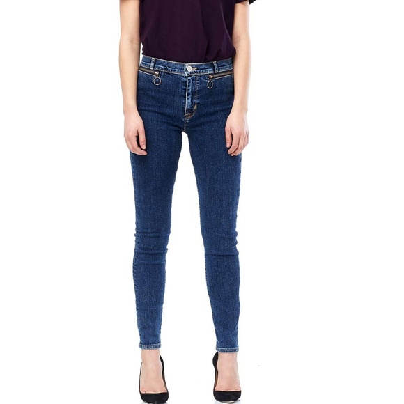 Hudson Jeans High-Waist Super-Skinny Jeans Blue 26 - Picture 1 of 7